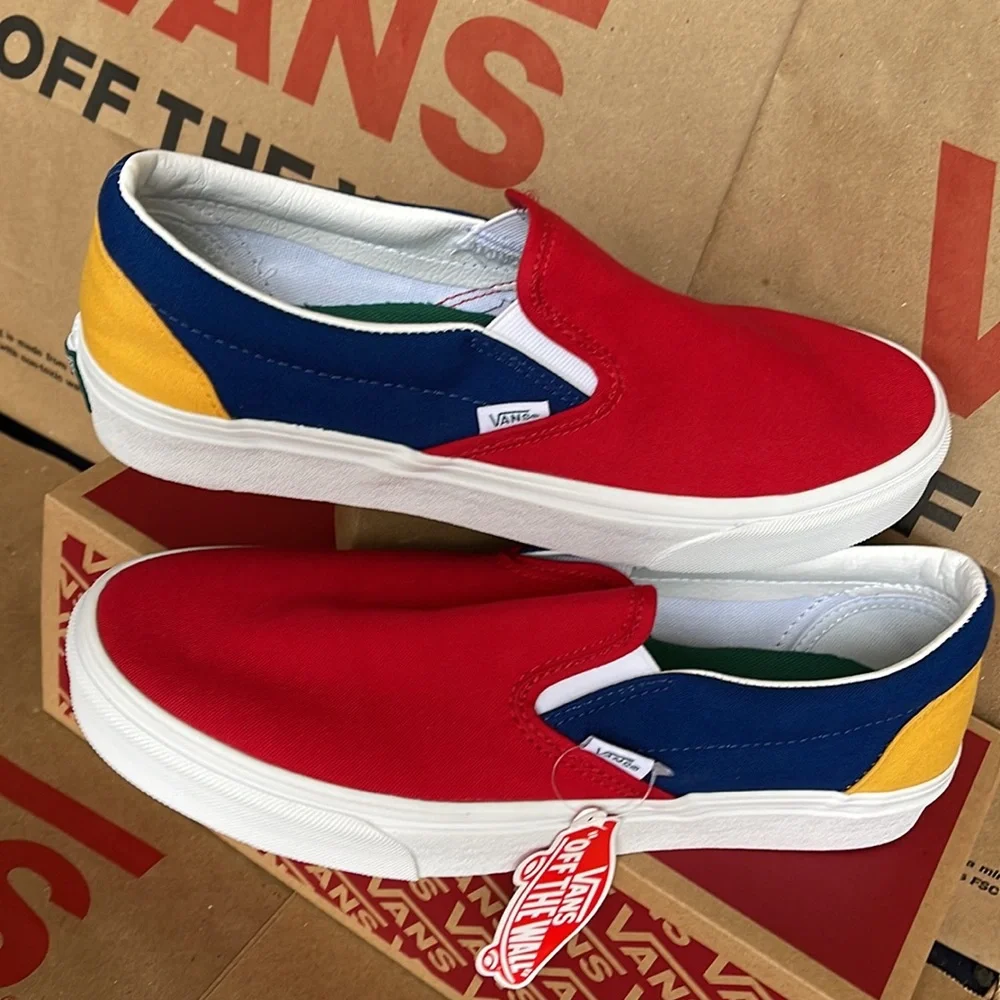 Vans Classic Slip On Vans Yacht Club Red /Blue sneakers men’s - Picture 11 of 16